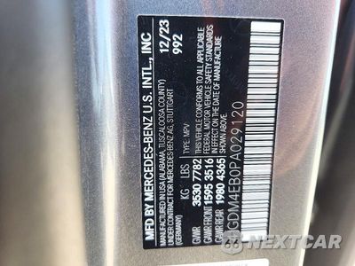 Zdjęcie 14 z 14 samochodu: 2023 MERCEDES-BENZ EQS SUV 580 4MATIC VIN:4JGDM4EB0PA029120 - miniatura