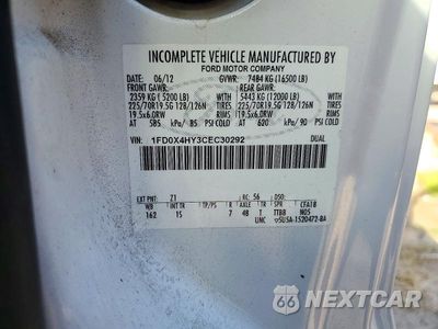 Zdjęcie 13 z 13 samochodu: 2012 FORD F450 SUPER DUTY VIN:1FD0X4HY3CEC30292 - miniatura