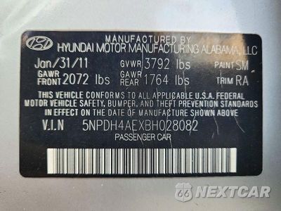 Zdjęcie 13 z 13 samochodu: 2011 HYUNDAI ELANTRA GLS VIN:5NPDH4AEXBH028082 - miniatura
