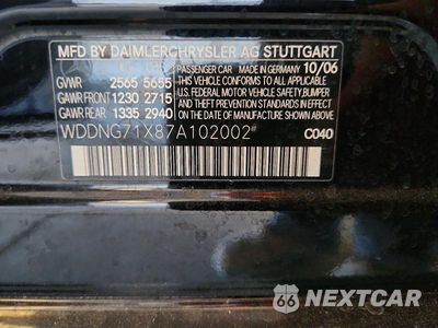 Zdjęcie 12 z 12 samochodu: 2007 MERCEDES-BENZ S 550 VIN:WDDNG71X87A102002 - miniatura