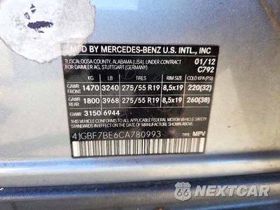 Zdjęcie 13 z 13 samochodu: 2012 MERCEDES-BENZ GL 450 4MATIC VIN:4JGBF7BE6CA780993 - miniatura