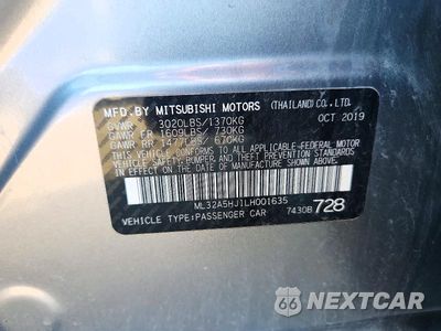 Zdjęcie 12 z 12 samochodu: 2020 MITSUBISHI MIRAGE LE VIN:ML32A5HJ1LH001635 - miniatura