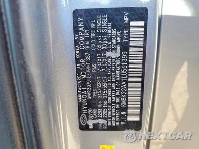 Zdjęcie 12 z 12 samochodu: 2020 HYUNDAI KONA SEL VIN:KM8K22AA1LU561399 - miniatura