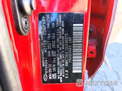 Zdjęcie 12 z 12 samochodu: 2013 HYUNDAI ACCENT GLS VIN:KMHCT4AE1DU396875 - miniatura