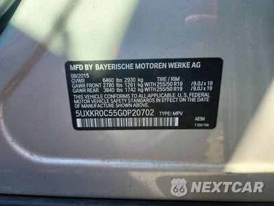 Zdjęcie 13 z 13 samochodu: 2016 BMW X5 XDRIVE35I VIN:5UXKR0C55G0P20702 - miniatura