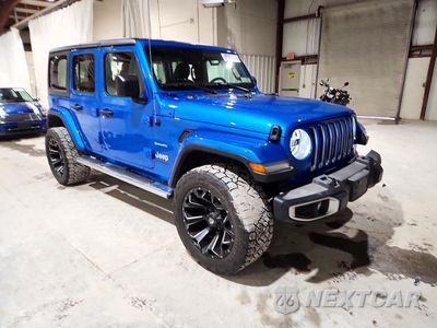 Czwarte zdjęcie samochodu z boku: 2021 JEEP WRANGLER UNLIMITED SAHARA VIN:1C4HJXEG9MW855376 - miniatura