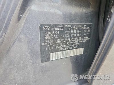 Zdjęcie 12 z 12 samochodu: 2009 HYUNDAI ELANTRA GLS VIN:KMHDU46D79U707508 - miniatura