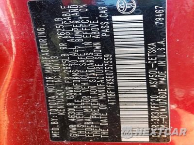 Zdjęcie 12 z 12 samochodu: 2014 TOYOTA CAMRY SE VIN:4T1BF1FK9EU757559 - miniatura