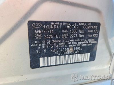 Zdjęcie 12 z 12 samochodu: 2014 HYUNDAI SONATA HYBRID VIN:KMHEC4A44EA115915 - miniatura