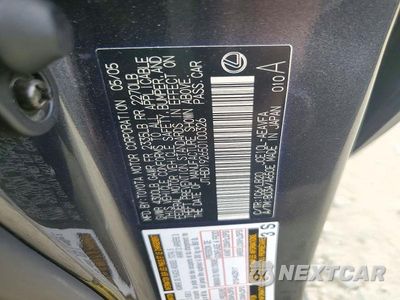 Zdjęcie 12 z 12 samochodu: 2005 LEXUS IS 300 BASE VIN:JTHBD192650100326 - miniatura