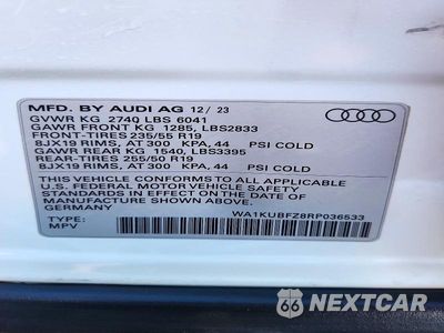 Zdjęcie 14 z 14 samochodu: 2024 AUDI Q4 E-TRON PREMIUM VIN:WA1KUBFZ8RP036533 - miniatura