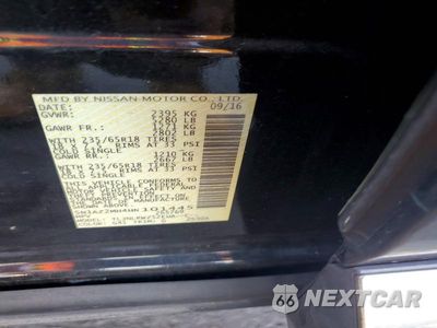 Zdjęcie 13 z 13 samochodu: 2017 NISSAN MURANO SL VIN:5N1AZ2MH4HN101445 - miniatura