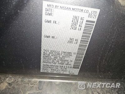 Zdjęcie 12 z 12 samochodu: 2025 NISSAN ALTIMA SV VIN:1N4BL4DV1SN381558 - miniatura