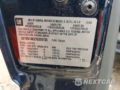 Zdjęcie 12 z 12 samochodu: 2007 GMC NEW SIERRA K1500 CLASSIC VIN:3GTEK14X27G250133 - miniatura
