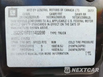 Zdjęcie 13 z 13 samochodu: 2001 CHEVROLET SILVERADO C1500 VIN:2GCEC19T011402090 - miniatura
