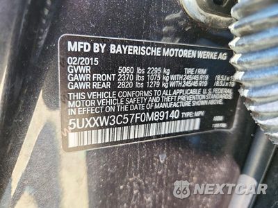 Zdjęcie 12 z 12 samochodu: 2015 BMW X4 XDRIVE28I VIN:5UXXW3C57F0M89140 - miniatura