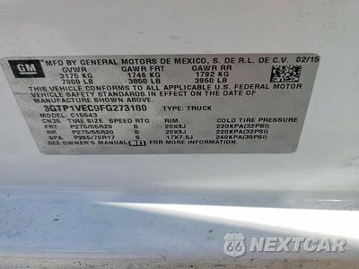Zdjęcie 13 z 13 samochodu: 2015 GMC SIERRA C1500 SLT VIN:3GTP1VEC9FG273180 - miniatura