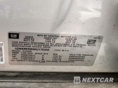 Zdjęcie 13 z 13 samochodu: 2017 CHEVROLET TRAVERSE LS VIN:1GNKRFED3HJ176356 - miniatura