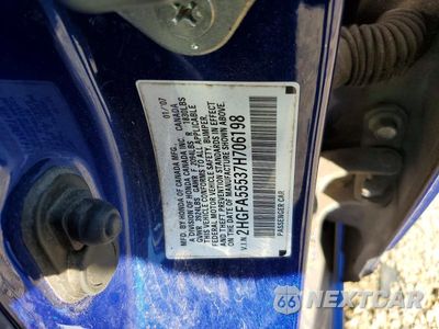 Zdjęcie 12 z 12 samochodu: 2007 HONDA CIVIC SI VIN:2HGFA55537H706198 - miniatura