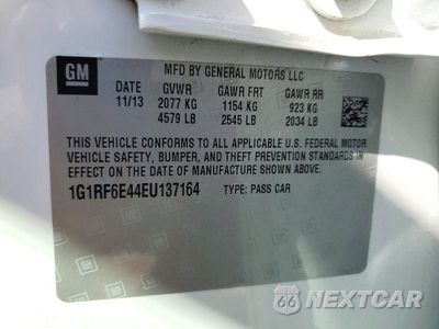Zdjęcie 13 z 13 samochodu: 2014 CHEVROLET VOLT VIN:1G1RF6E44EU137164 - miniatura