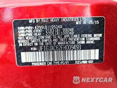 Zdjęcie 12 z 12 samochodu: 2015 SUBARU IMPREZA PREMIUM VIN:JF1GJAC62FH009493 - miniatura