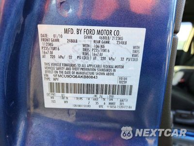 Zdjęcie 13 z 13 samochodu: 2010 FORD ESCAPE XLT VIN:1FMCU9DG6AKB80843 - miniatura