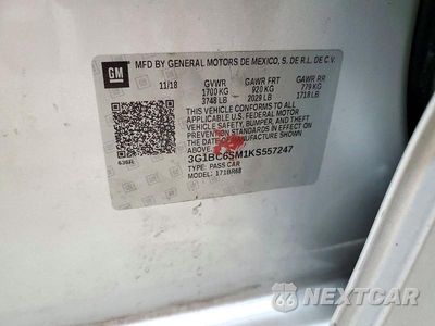 Zdjęcie 12 z 12 samochodu: 2019 CHEVROLET CRUZE LS VIN:3G1BC6SM1KS557247 - miniatura