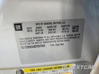 Zdjęcie 12 z 12 samochodu: 2012 CHEVROLET MALIBU 2LT VIN:1G1ZD5EU4CF357955 - miniatura