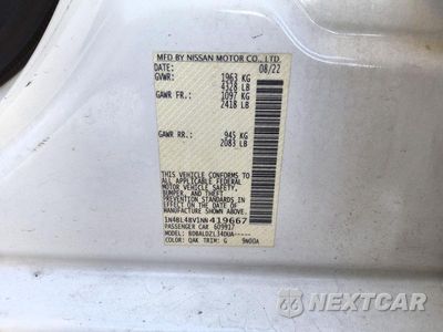 Zdjęcie 12 z 12 samochodu: 2022 NISSAN ALTIMA S VIN:1N4BL4BV1NN419667 - miniatura