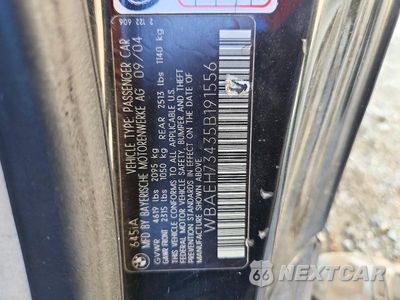 Zdjęcie 12 z 12 samochodu: 2005 BMW 645 CI AUTOMATIC VIN:WBAEH73435B191556 - miniatura