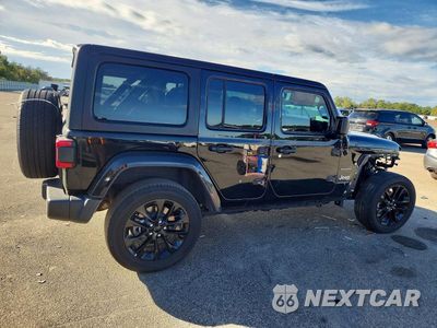Trzecie zdjęcie samochodu z tyłu: 2023 JEEP WRANGLER SAHARA 4XE VIN:1C4JJXP68PW699163 - miniatura
