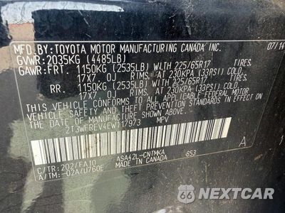 Zdjęcie 10 z 14 samochodu: 2014 TOYOTA RAV4 XLE VIN:2T3WFREV4EW117973 - miniatura