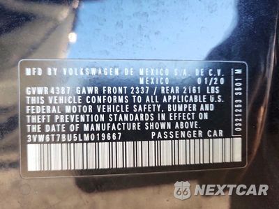 Zdjęcie 13 z 13 samochodu: 2020 VOLKSWAGEN JETTA GLI VIN:3VW6T7BU5LM019667 - miniatura