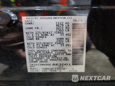 Zdjęcie 13 z 13 samochodu: 2016 NISSAN ROGUE S VIN:5N1AT2MV6GC863001 - miniatura