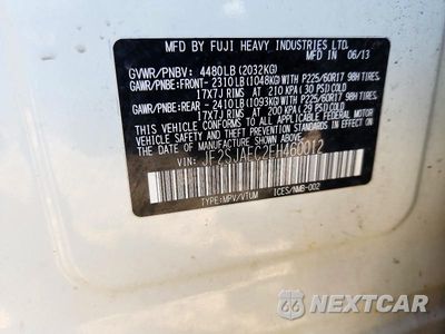 Zdjęcie 13 z 13 samochodu: 2014 SUBARU FORESTER 2.5I PREMIUM VIN:JF2SJAEC2EH460012 - miniatura