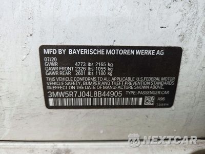 Zdjęcie 12 z 12 samochodu: 2020 BMW 330XI VIN:3MW5R7J04L8B44905 - miniatura