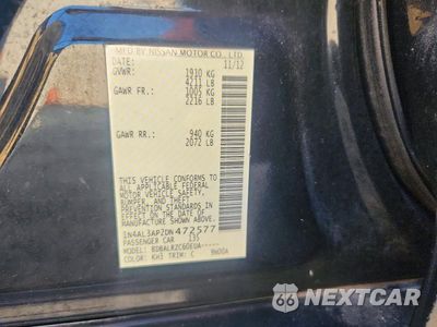 Zdjęcie 12 z 12 samochodu: 2013 NISSAN ALTIMA 2.5 VIN:1N4AL3AP2DN472577 - miniatura