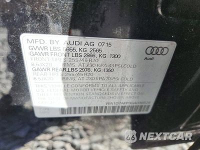 Zdjęcie 13 z 13 samochodu: 2016 AUDI Q5 PREMIUM PLUS S-LINE VIN:WA1D7AFP3GA036528 - miniatura