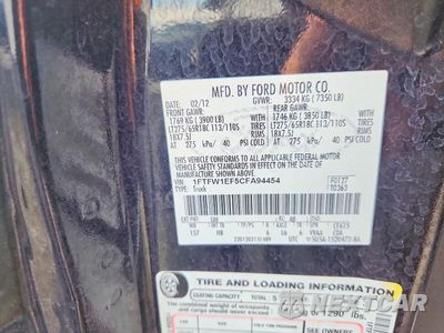 Zdjęcie 13 z 13 samochodu: 2012 FORD F150 SUPERCREW VIN:1FTFW1EF5CFA94454 - miniatura