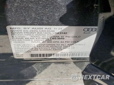 Zdjęcie 13 z 13 samochodu: 2025 AUDI Q6 E-TRON PREMIUM VIN:WA114BGF9SA020009 - miniatura
