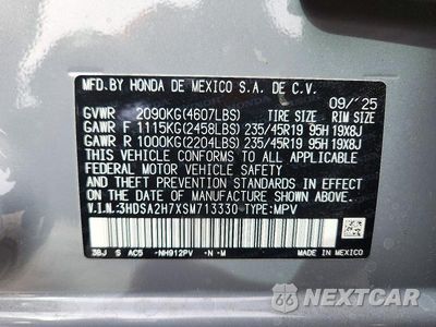 Zdjęcie 14 z 14 samochodu: 2025 ACURA ADX A-SPEC ADVANCE VIN:3HDSA2H7XSM713330 - miniatura