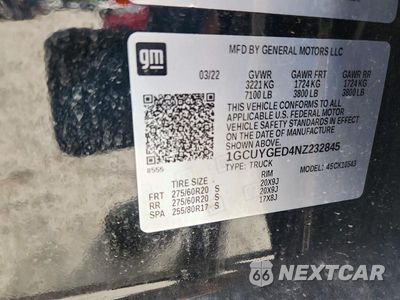 Zdjęcie 12 z 12 samochodu: 2022 CHEVROLET SILVERADO LTD K1500 LTZ VIN:1GCUYGED4NZ232845 - miniatura
