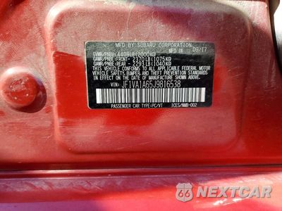 Zdjęcie 12 z 12 samochodu: 2018 SUBARU WRX VIN:JF1VA1A65J9816538 - miniatura
