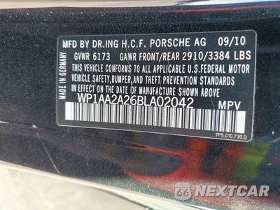 Zdjęcie 12 z 12 samochodu: 2011 PORSCHE CAYENNE VIN:WP1AA2A26BLA02042 - miniatura