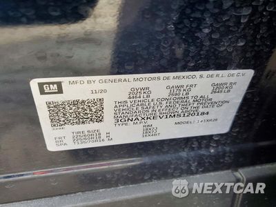 Zdjęcie 13 z 13 samochodu: 2021 CHEVROLET EQUINOX LT VIN:3GNAXKEV1MS120184 - miniatura