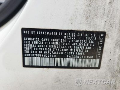 Zdjęcie 12 z 12 samochodu: 2019 VOLKSWAGEN JETTA SEL VIN:3VWEB7BU6KM207045 - miniatura