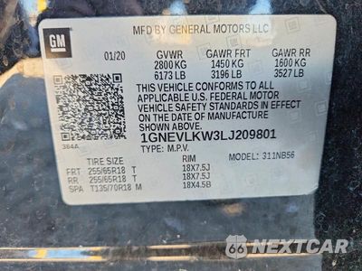 Zdjęcie 13 z 13 samochodu: 2020 CHEVROLET TRAVERSE LS VIN:1GNEVLKW3LJ209801 - miniatura