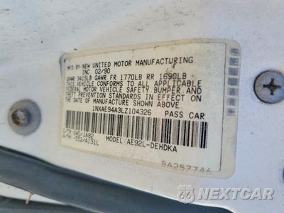 Zdjęcie 12 z 12 samochodu: 1990 TOYOTA COROLLA DELUXE VIN:1NXAE94A3LZ104326 - miniatura