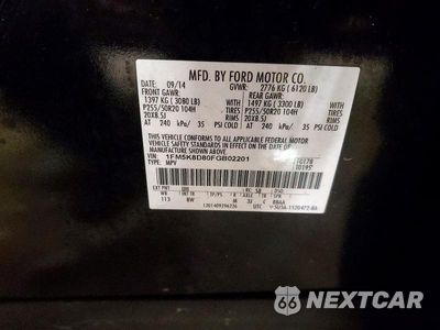Zdjęcie 13 z 13 samochodu: 2015 FORD EXPLORER XLT VIN:1FM5K8D80FGB02201 - miniatura