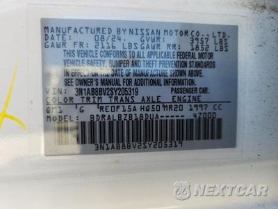 Zdjęcie 12 z 12 samochodu: 2025 NISSAN SENTRA S VIN:3N1AB8BV2SY205319 - miniatura
